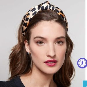 Lele Sadoughi Silk Leopard Print Headband
